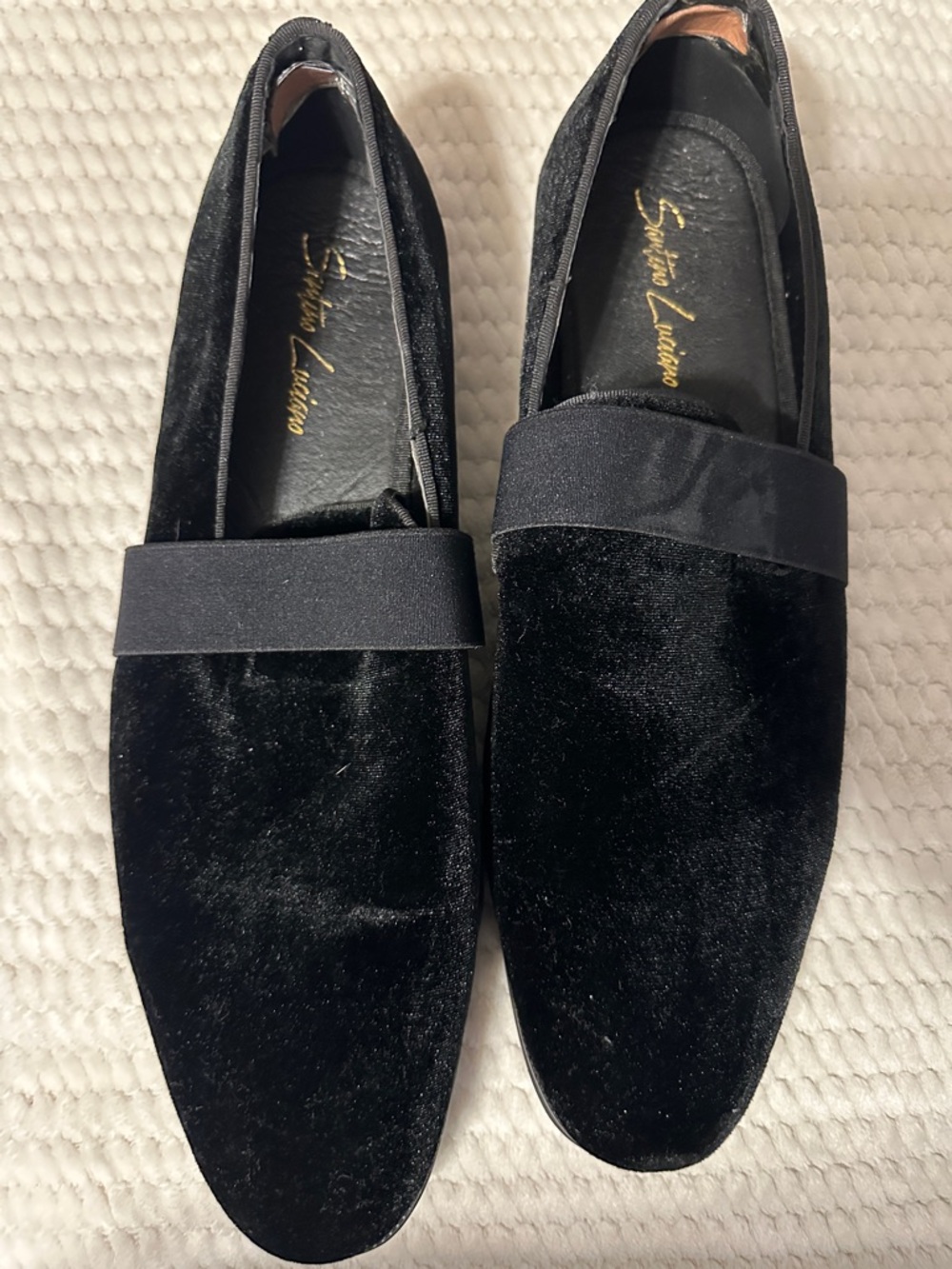 Men’s Black Velvet Loafers